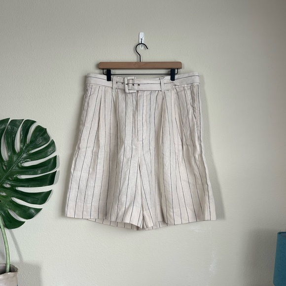 NWT Banana Republic High Rise Belted Linen Shorts - Picture 1 of 10